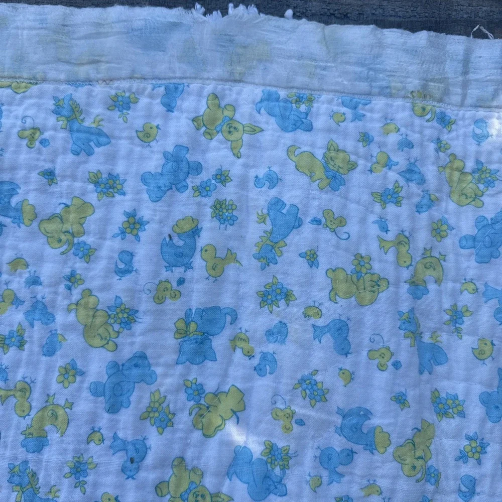 VTG Baby Crib Prayer Blanket 33x46 Angels Now I Lay Me Down To Sleep Embroidered